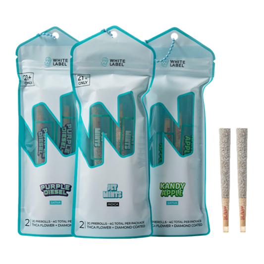 4G White Label Diamond Infused Pre Rolls 2ct.