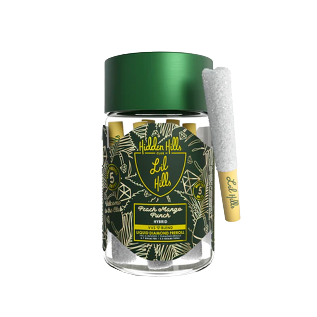 3.5G Hidden Hills Lil Hills VVS Diamond Infused Pre Roll 5ct.