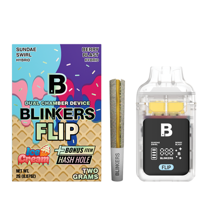 2G Blinkers Flip Dual Chamber Disposable + Hash Hole