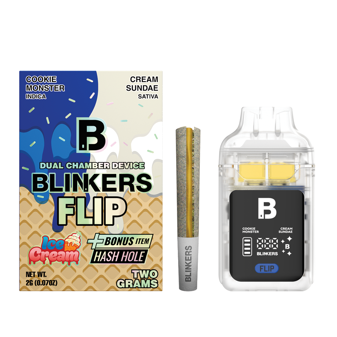 2G Blinkers Flip Dual Chamber Disposable + Hash Hole