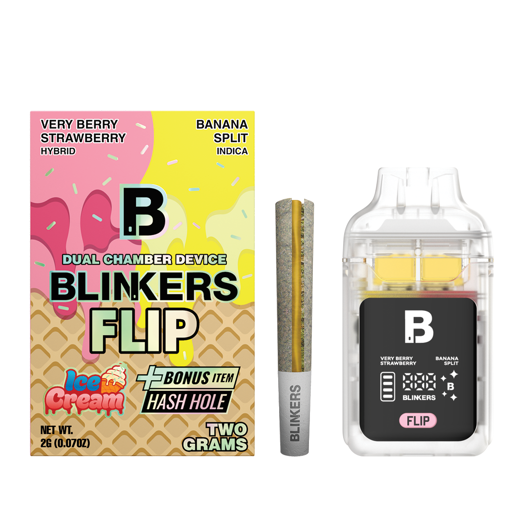 2G Blinkers Flip Dual Chamber Disposable + Hash Hole