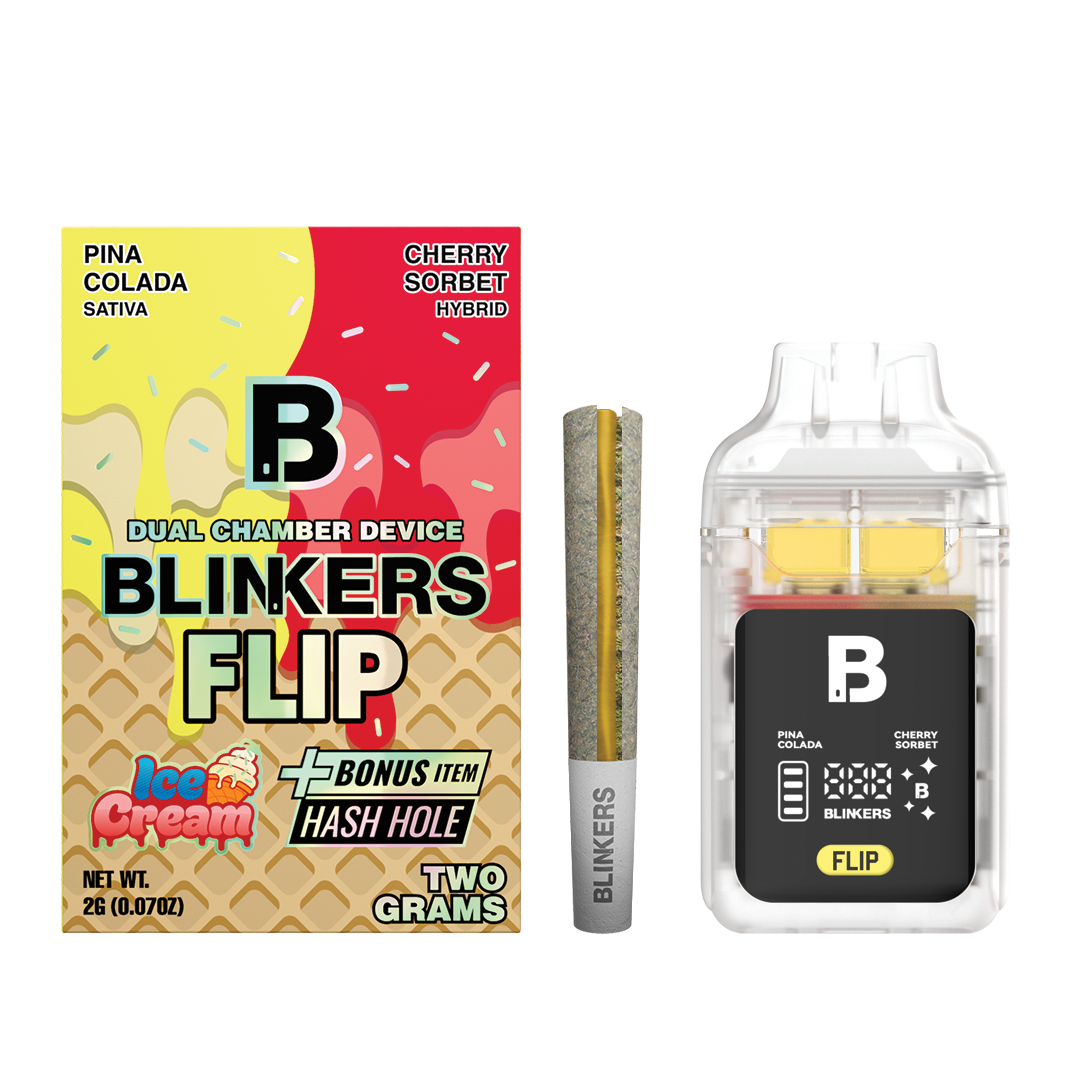 2G Blinkers Flip Dual Chamber Disposable + Hash Hole