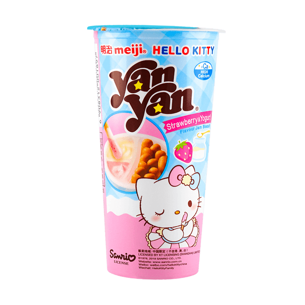 Meji Hello Kitty Yan Yan Strawberry Yogurt