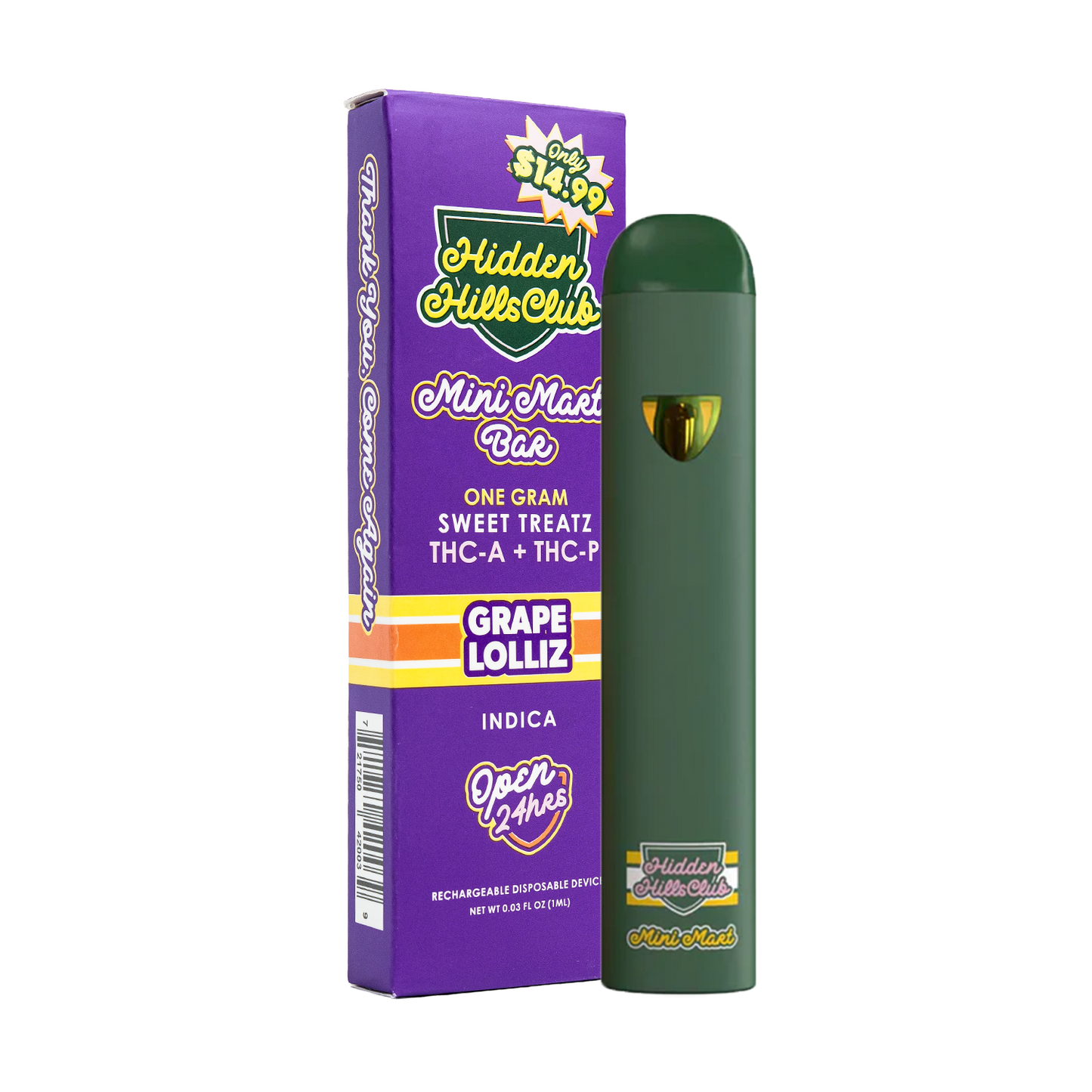 1G Hidden Hills Mini Mart Bar Disposable