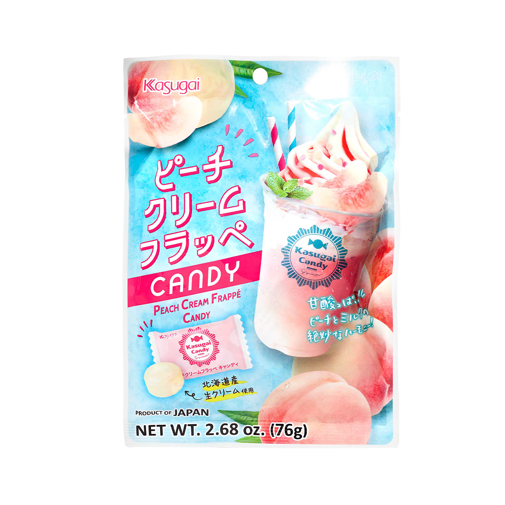 Kasugai Peach Cream Frappe Hard Candy (Japan)