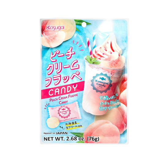 Kasugai Peach Cream Frappe Hard Candy (Japan)